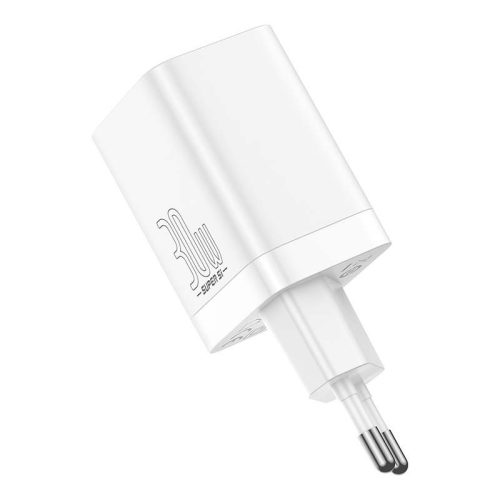Baseus CCSUPP-E02 Super Si Pro 30W USB/USB C bijeli brzi punjač