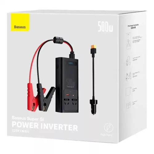 Baseus CGNB000101 500W 220V CN/EU crni automobilski inverter