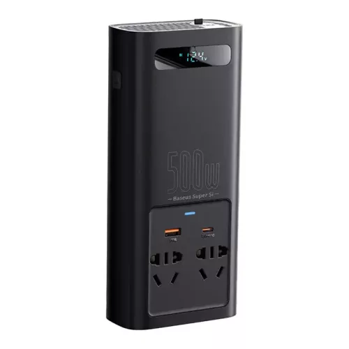Baseus CGNB000101 500W 220V CN/EU crni automobilski inverter