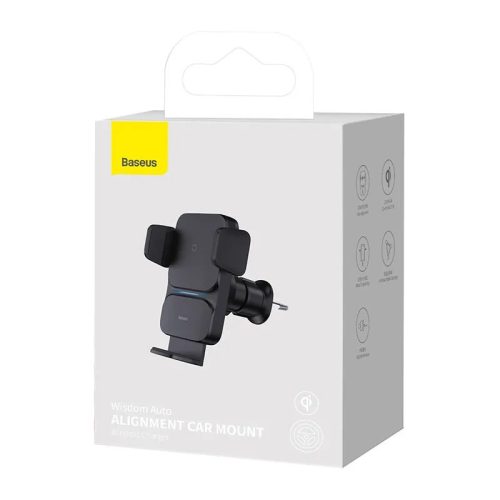 Baseus Wisdom auto gravitacijski držač kokpita s Qi induktivnim punjačem crni (CGZX000001)