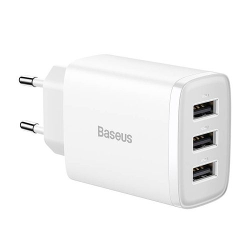 Baseus CCXJ020102 17W 3xUSB încărcător rapid alb