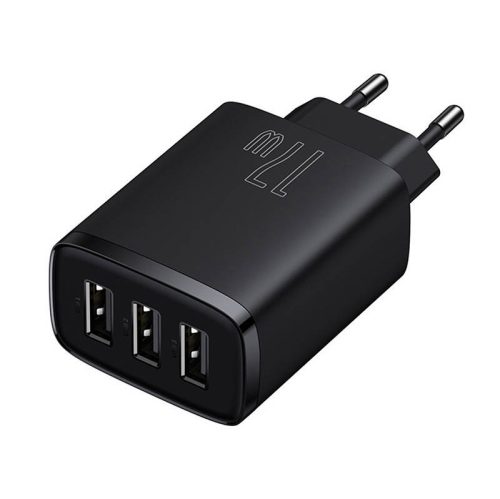 Baseus CCXJ020101 3xUSB 17W EU încărcător compact negru