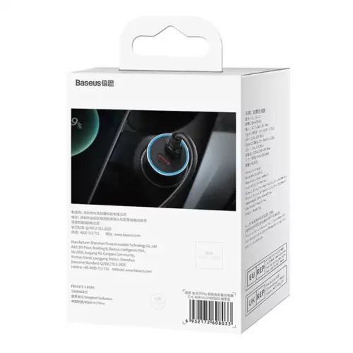 Baseus Golden Contactor Pro ładowarka samochodowa 2x USB-C 40W niebieska (CGJP000003)