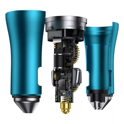 Baseus Golden Contactor Pro ładowarka samochodowa 2x USB-C 40W niebieska (CGJP000003)