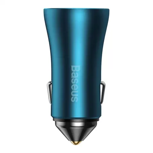 Baseus Golden Contactor Pro ładowarka samochodowa 2x USB-C 40W niebieska (CGJP000003)