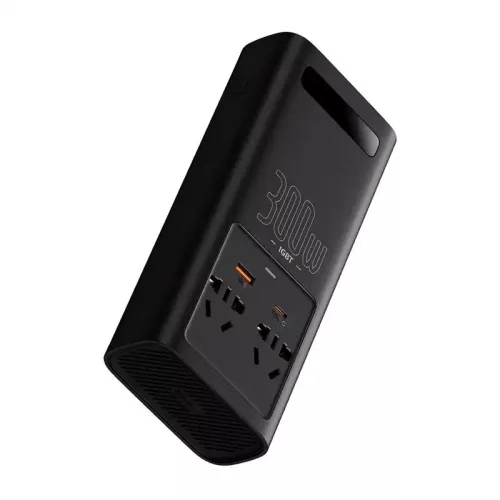 Baseus CGNB010101 300W 220V CN/EU czarny inwerter samochodowy