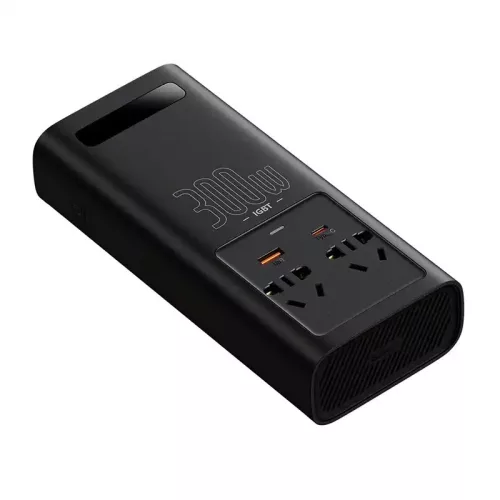 Baseus CGNB010101 300W 220V CN/EU czarny inwerter samochodowy
