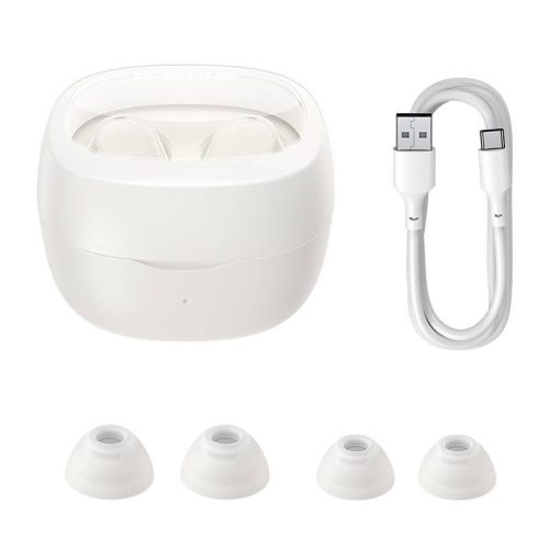 Casti wireless Bluetooth Baseus Bowie WM02 albe