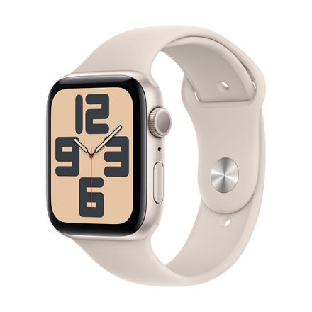 Apple pametna ura Watch SE2 (2023) GPS 44mm Starlight aluminijasto ohišje s športnim trakom S/M - Starlight