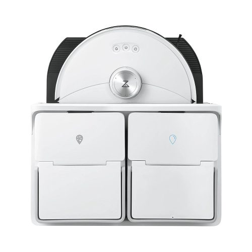 Roborock S8 MaxV Ultra black robot vacuum cleaner with dock