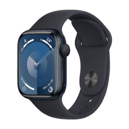 Apple Watch Series 9 GPS 45mm Carcasa din aluminiu Midnight cu brățară sport M/L - Midnight