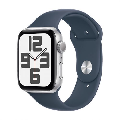 Apple Watch SE2 (2023) GPS 44mm Srebrna obudowa aluminiowa z paskiem sportowym M/L - Storm Blue