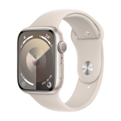   Apple Watch Series 9 GPS 45mm Starlight Aluminium Case with Sport Band M/L - Starlight
