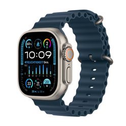   Apple Watch Ultra 2 LTE 49mm Titanium Case with Ocean Band - Blue