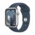 Apple Watch Series 9 GPS 45mm Carcasă din aluminiu argintie cu brățară sport S/M - Albastru furtună