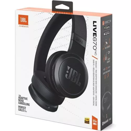 JBL LIVE 670 BTNC Bluetooth fekete zajszűrős fejhallgató