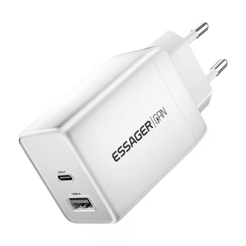 Essager ECT45W-LJB02-Z GaN 45W C+A nabíjačky (biela)