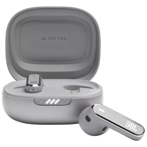 JBL Live Flex TWS Bluetooth Wireless In-Ear Earbuds Silver EU