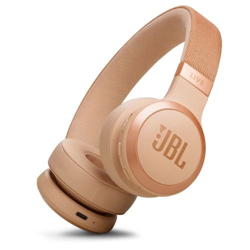 JBL Live 670NC Bluetooth Bezdrôtové Slúchadlá Na Ušiach Béžové EÚ