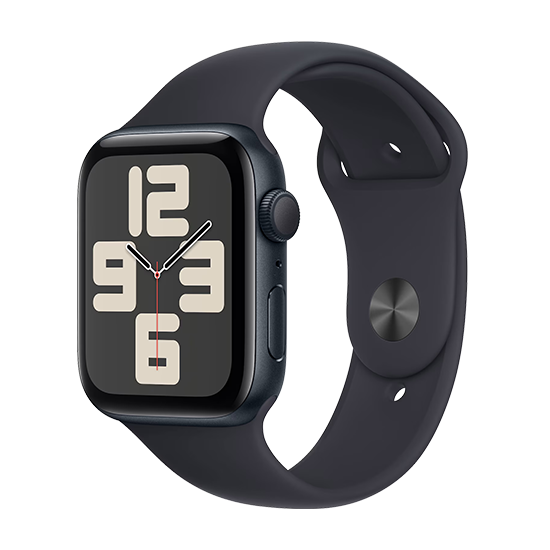 Apple Watch SE2 (2023) GPS 44mm Carcasa din aluminiu Midnight cu brățară sport S/M - Midnight