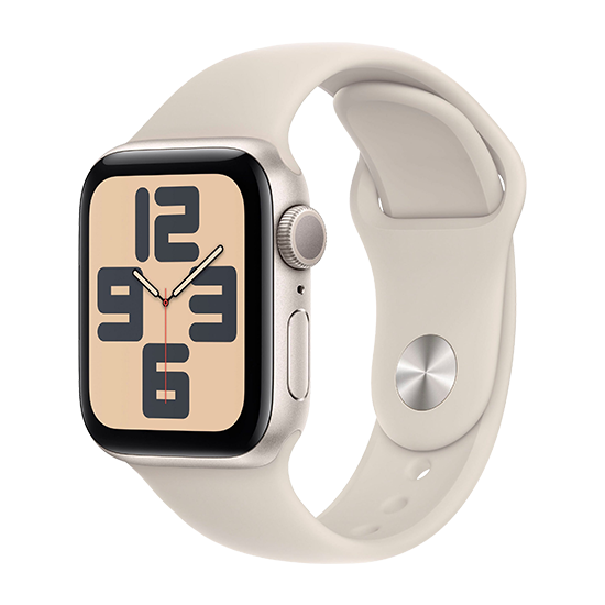 Apple Watch SE2 (2023) GPS 40mm Carcasă din aluminiu Starlight cu brățară sport M/L - Starlight