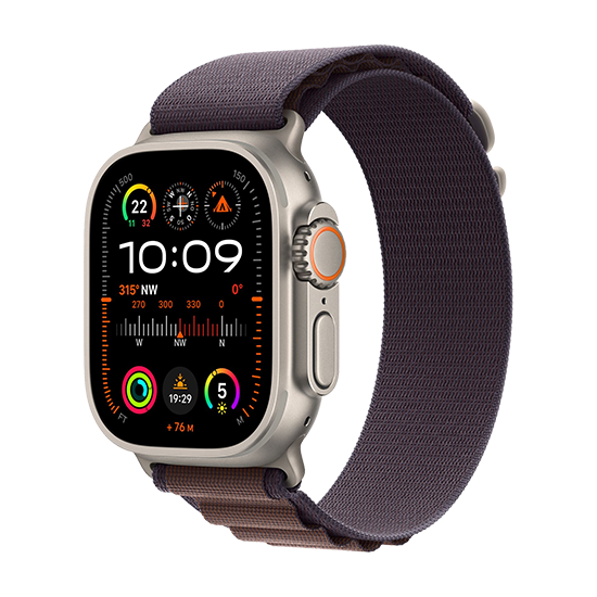 Apple Watch Ultra 2 LTE 49mm Carcasă din titan cu Alpine Loop M - Indigo