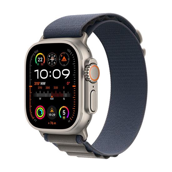 Apple Watch Ultra 2 LTE 49mm Carcasă din titan cu Alpine Loop L - Albastru