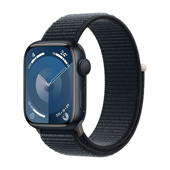 Apple Watch Series 9 GPS 41mm Midnight aluminijasta ohišje s športnim trakom - Midnight