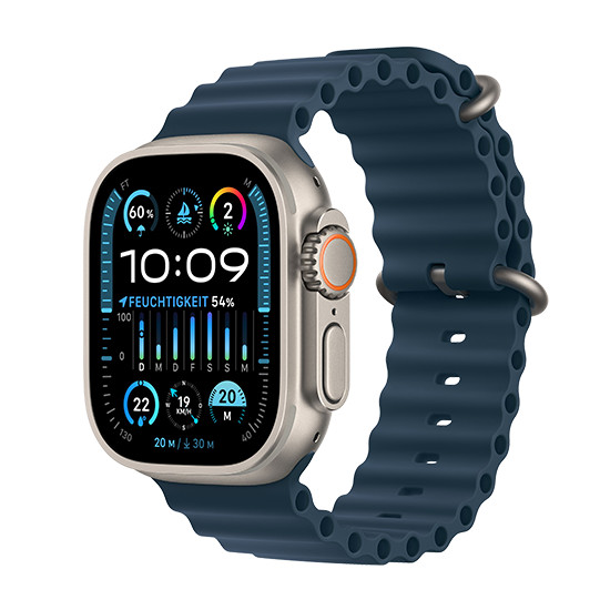 Apple Watch Ultra 2 LTE 49mm Carcasă din Titan cu Brățară Ocean - Albastru